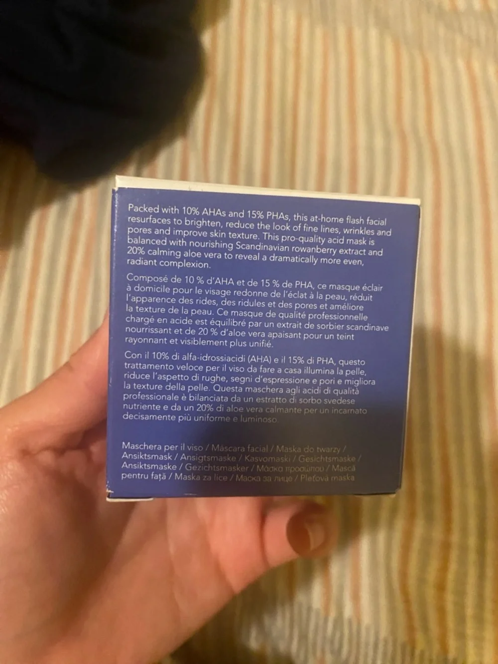 Ole Henriksen Dewtopia 25% Acid Flash Facial - Blue and Yellow Packaging